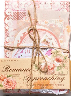 100pcs Vintage Floral Scrapbook Paper Journaling Stickers