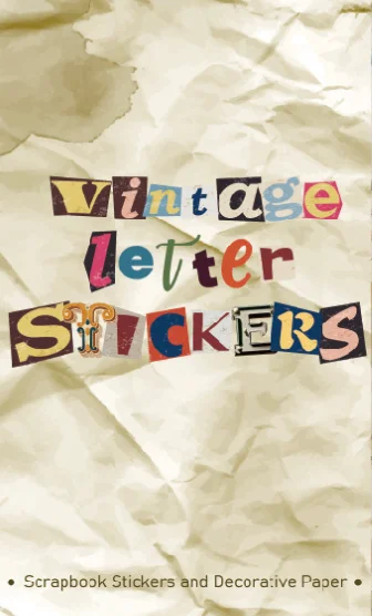 38 Sheets Vintage Letter Washi Stickers and Scrapbook Papers for Journaling, Pre-Cut Aesthetic Washi Stickers Material Paper for Scrapbooking Junk Journal Supplies DIY Crafts Arts