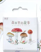 46PCS Cute Boxed DIY Decoration Mini Size Paper Forest Marple Mushroom Leaves Fruits Stickers for Laptop Planners Scrapbook Cups Diary Notebooks Album Phone Case (Story of Forest)