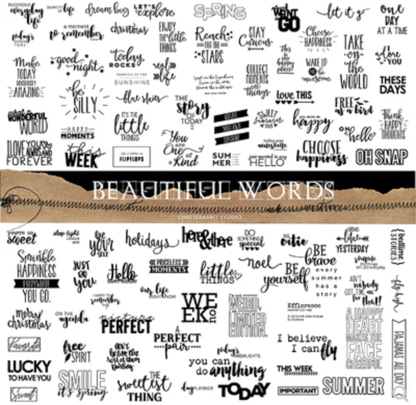 90PCS Vintage Nice Words Sentences Sweet Happiness Stickers
