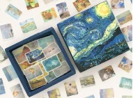 200PCS Middle Size Art Theme Scrapbook Washi Stickers for Scrapbooking Diary Decoration, Arts Famous Painting Stickers, Van Gogh Works Sticker (Impressionist Arts)
